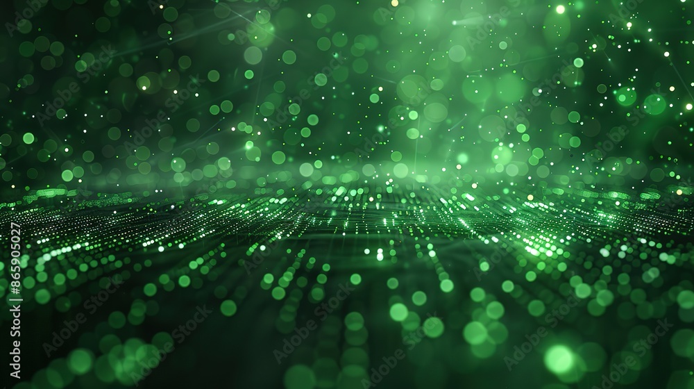 Abstract Green Phosphor Monitor with Glitch Abstract Green Phosphor Monitor with Glitch