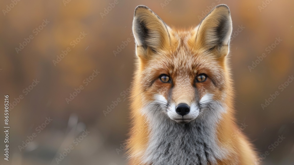 Portrait of a Red Fox in the Forest Portrait of a Red Fox in the Forest