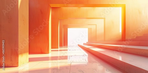 3D Illustration of a Sunlit...