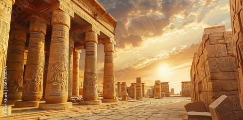 Ancient Egyptian Temple wit...