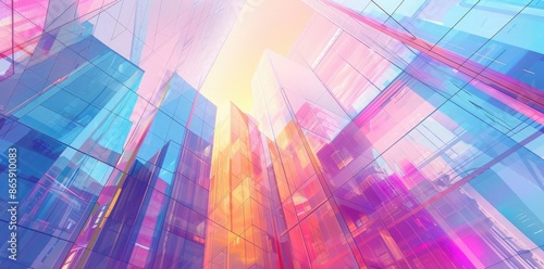 Abstract Cityscape Illustra...