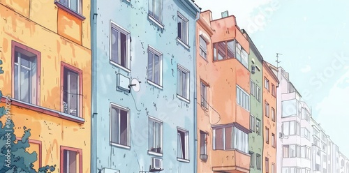 Colorful Cityscape Illustra...