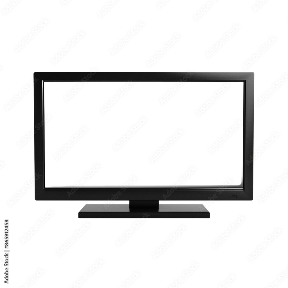 Black Flat Screen Television Isolated On White Background Black Flat Screen Television Isolated On White Background