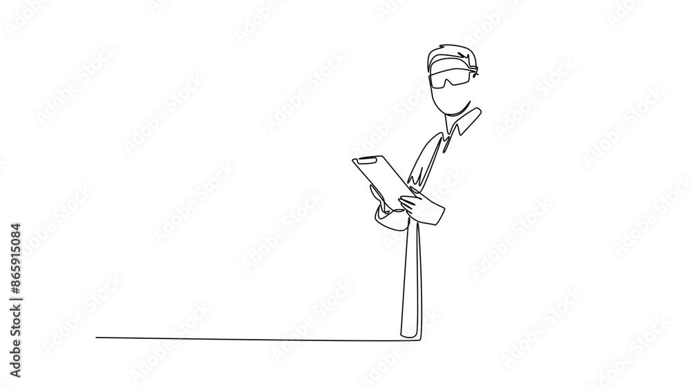 Scientist concept. Single line draw design. Full length animation illustration. High quality 4k footage. Scientist concept. Single line draw design. Full length animation illustration. High quality 4k footage.