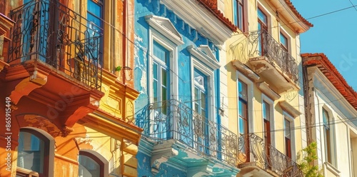 Colorful Building Facade wi...