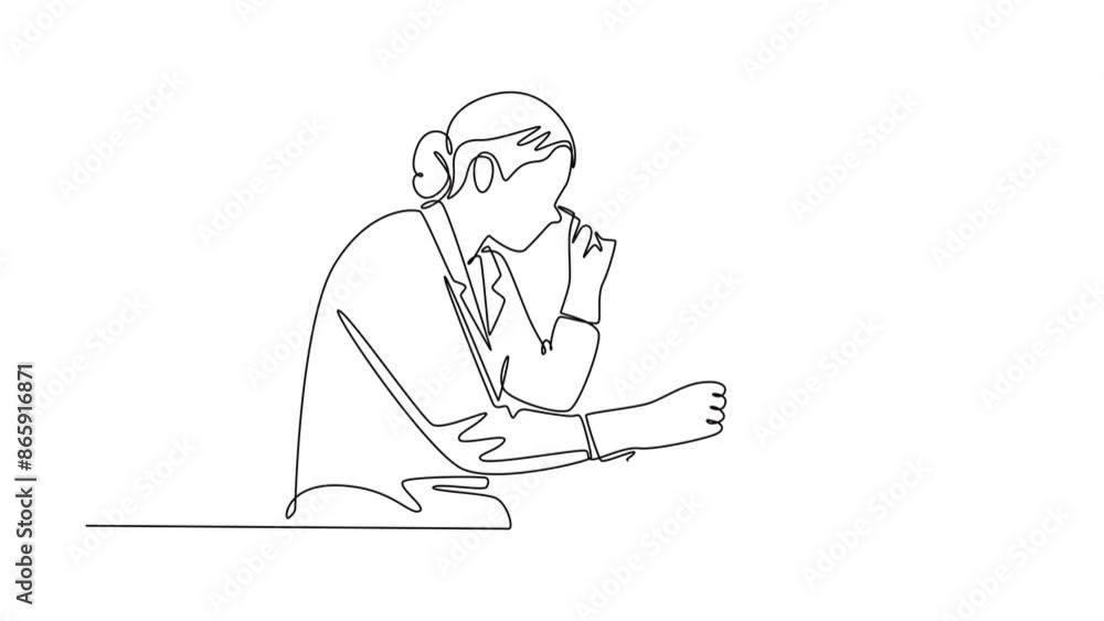 Scientist concept. Single line draw design. Full length animation illustration. High quality 4k footage. Scientist concept. Single line draw design. Full length animation illustration. High quality 4k footage.