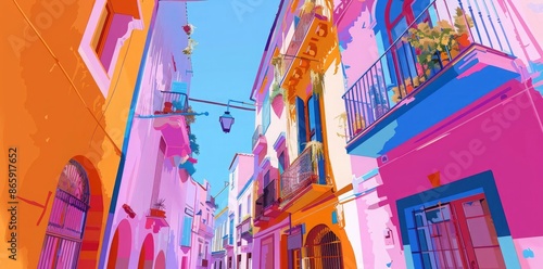 Colorful Illustration of Eu...