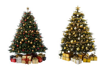 christmas tree decorated with decorations
