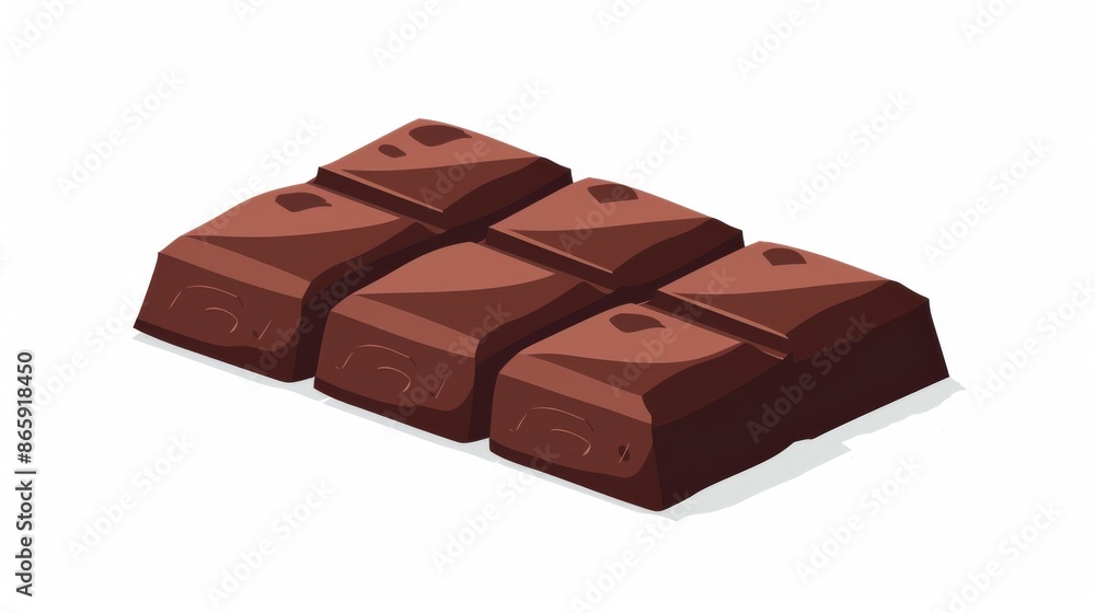 Sweet Chocolate Bar Clipart - Minimalist Confectionery Element in Flat Design Isolated on White Background Sweet Chocolate Bar Clipart - Minimalist Confectionery Element in Flat Design Isolated on White Background
