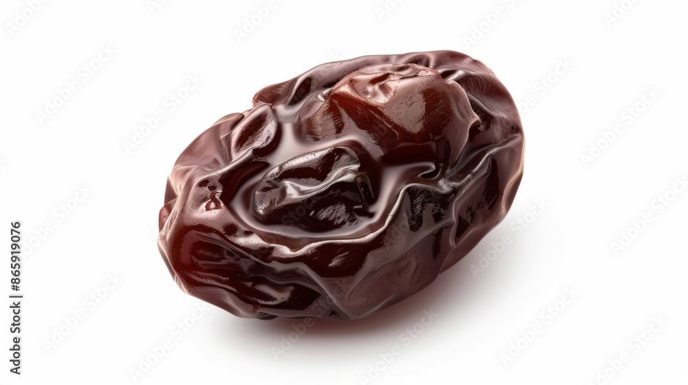 Sweet Chocolate Covered Raisin Clipart - Realistic Snack Element with Shiny Surface on White Background Sweet Chocolate Covered Raisin Clipart - Realistic Snack Element with Shiny Surface on White Background