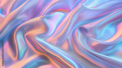 Wallpaper Mural Smooth and flowing iridescent fabric with pastel colors. Torontodigital.ca