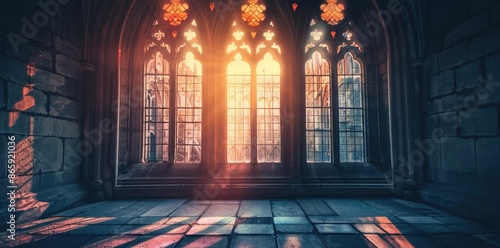 Stained Glass Window in a D...