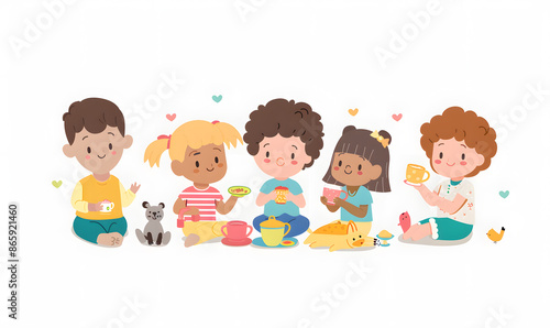 Wallpaper Mural toddler or baby doing activities happily and having fun. Torontodigital.ca