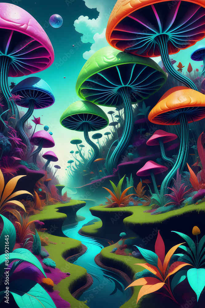 painting of a mushroom painting of a mushroom