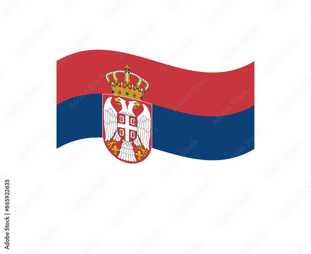 Obraz premium Flag of Serbia
