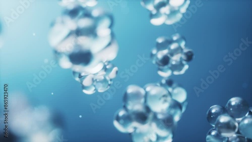 Wallpaper Mural Physics atom with dark blue background, 3d rendering. Torontodigital.ca