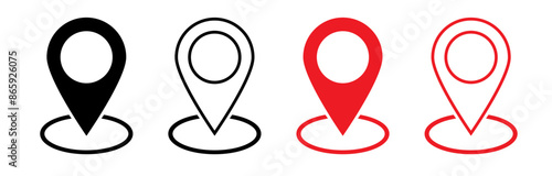 Location pin icon. Map pin place marker. Set of map pointers Free Download Location pin icon. Map pin place marker. Set of map pointers - GFXLoad