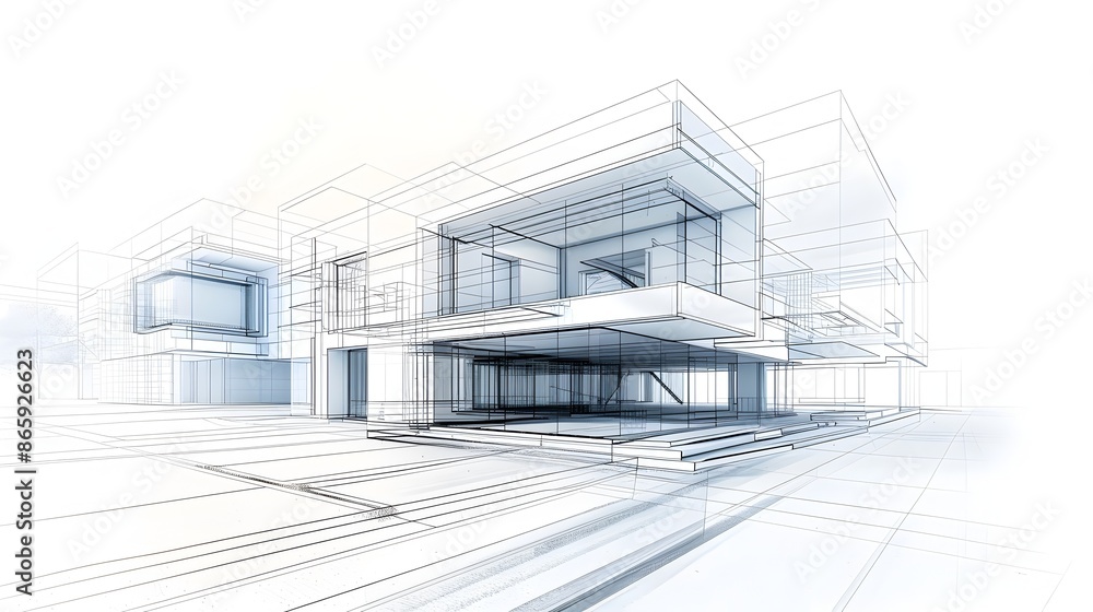 Minimalist Architectural Blueprint of House Component Manufacturing Minimalist Architectural Blueprint of House Component Manufacturing