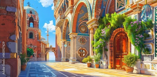 Colorful Cityscape - Illust...