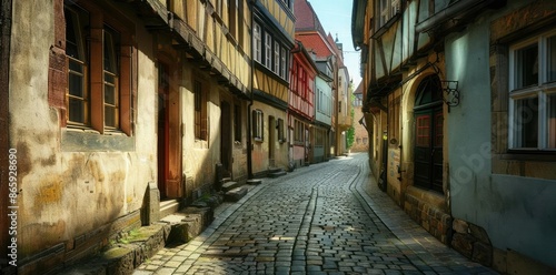 Cobblestone Street in a Eur...