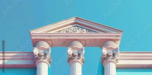 Pink Pillars and Pediment -...