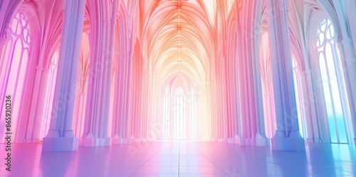 3D Illustration of a Pink a...