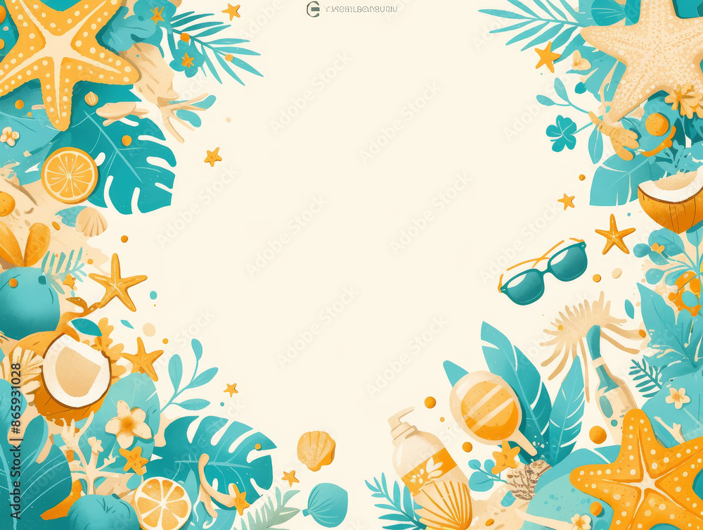 Summer beach style blank background Summer beach style blank background
