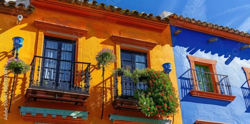 Yellow and Blue Building wi...