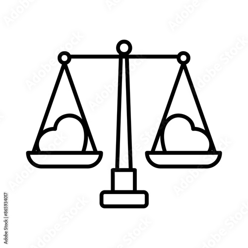 balance scale with heart