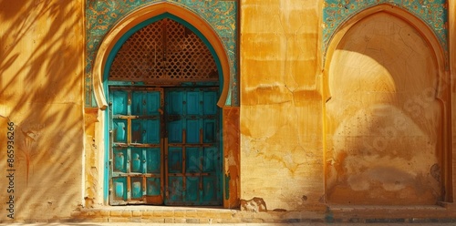 Old Blue Door and Archway i...
