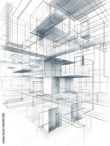 Architectural Blueprint of Modular Box Components for Structural Mockup Design