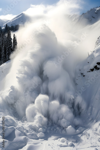 Raw Power of Winter: The Spectacular and Dangerously Stunning Avalanche Cascade © Lily