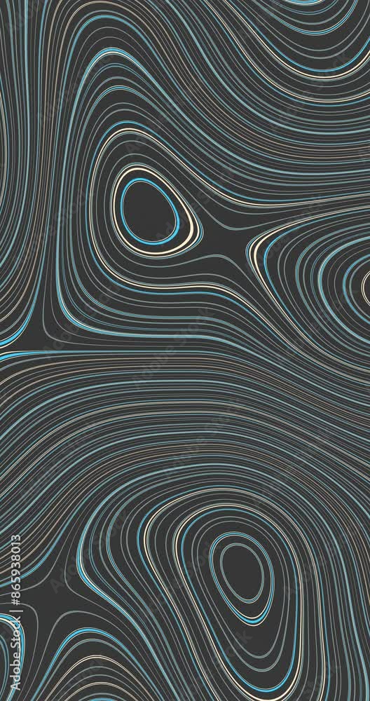 Abstract background with changeable stripes or curves. Relief map. Loop animated background Abstract background with changeable stripes or curves. Relief map. Loop animated background