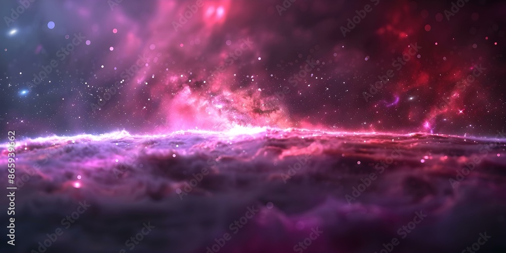 A Stunning Space Scene with Red and Purple Nebulae, Bright Stars, and Dark Voids. Concept Space Photography, Nebulae, Stars, Voids, Red and Purple Colors A Stunning Space Scene with Red and Purple Nebulae, Bright Stars, and Dark Voids. Concept Space Photography, Nebulae, Stars, Voids, Red and Purple Colors