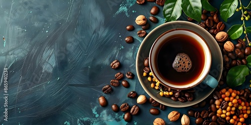Indulge in the Aroma of Freshly Roasted Coffee Beans, Nuts, and Rich Flavors. Concept Coffee Appreciation, Nutty Delights, Rich Flavors, Aromatic Beans