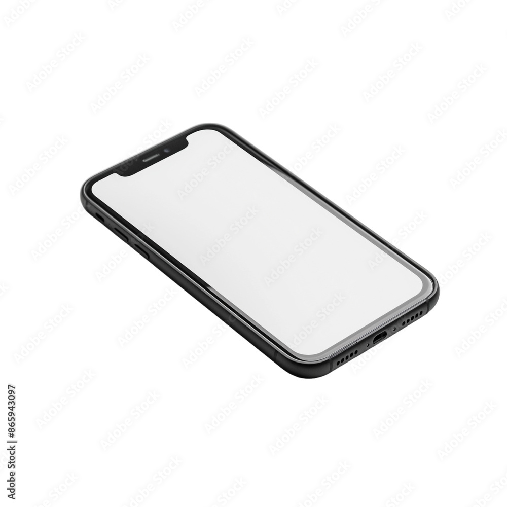 Black Smartphone With Blank Screen Mockup Black Smartphone With Blank Screen Mockup