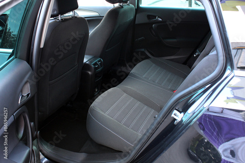 Wallpaper Mural Modern car rear seats made of gray textile. Rear row of passenger car seats. Clean car interior. Grey back seats in sedan. Torontodigital.ca