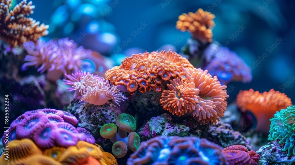 Fototapeta premium Vibrant Coral Reefs with Alluring Colors