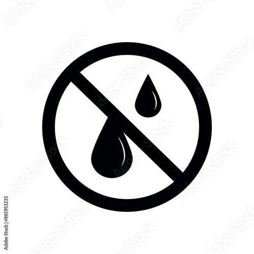 Leak proof icon vector, water proof flat icon vector isolated on white background.
