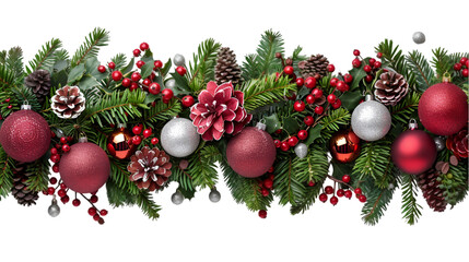 christmas wreath with holly