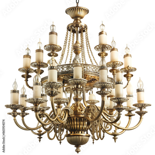 huge chandelier on transparent background