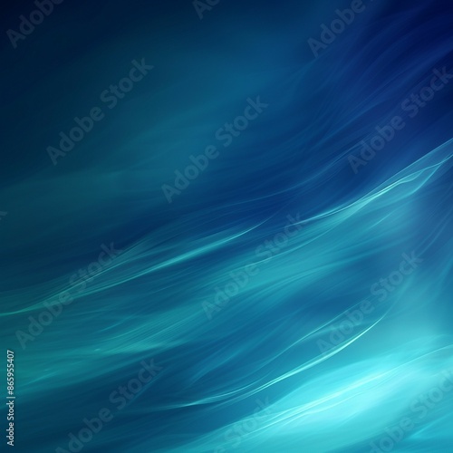 Abstract Blue And Green Wavy Lines Background