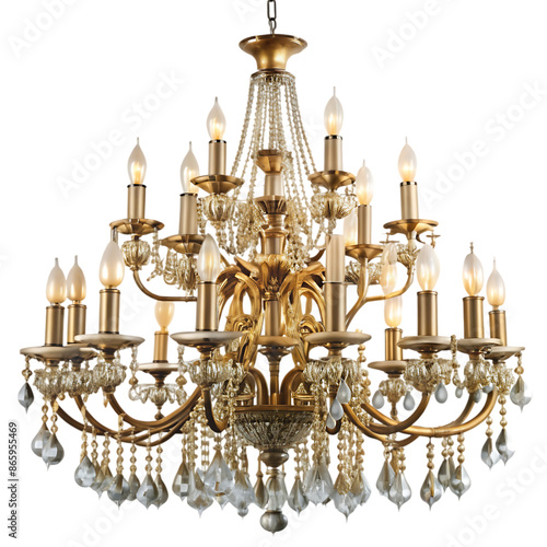 huge chandelier on transparent background