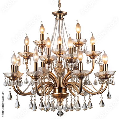 huge chandelier on transparent background