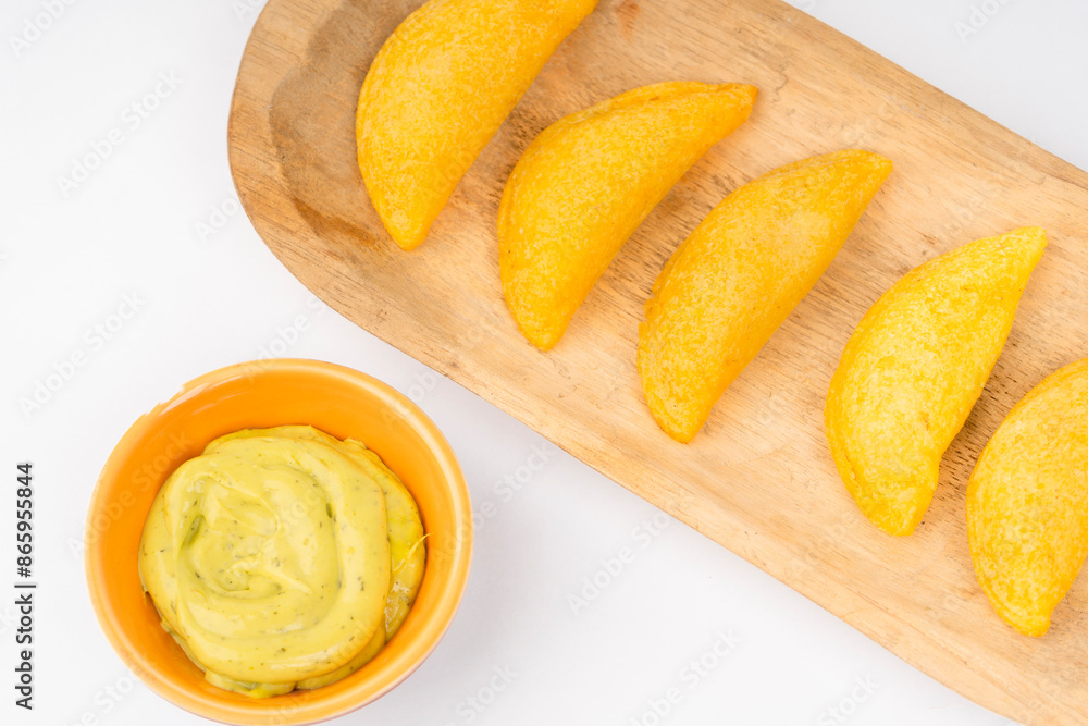 Fried empanadas, typical Colombian food Fried empanadas, typical Colombian food