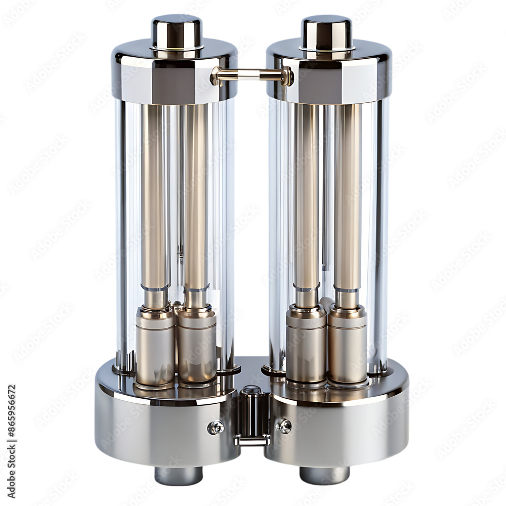 machine double tubes on transparent background machine double tubes on transparent background