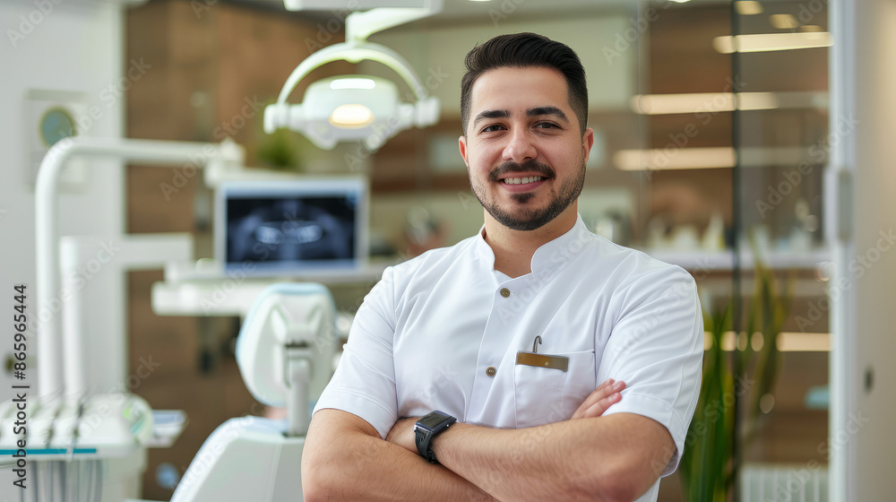 Fototapeta premium smiling male dentist