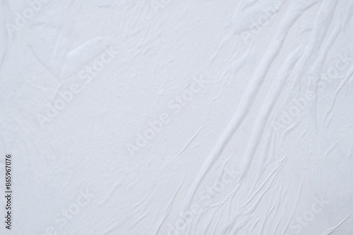 Textured White Poster Background, Crumpled and Creased Paper Design