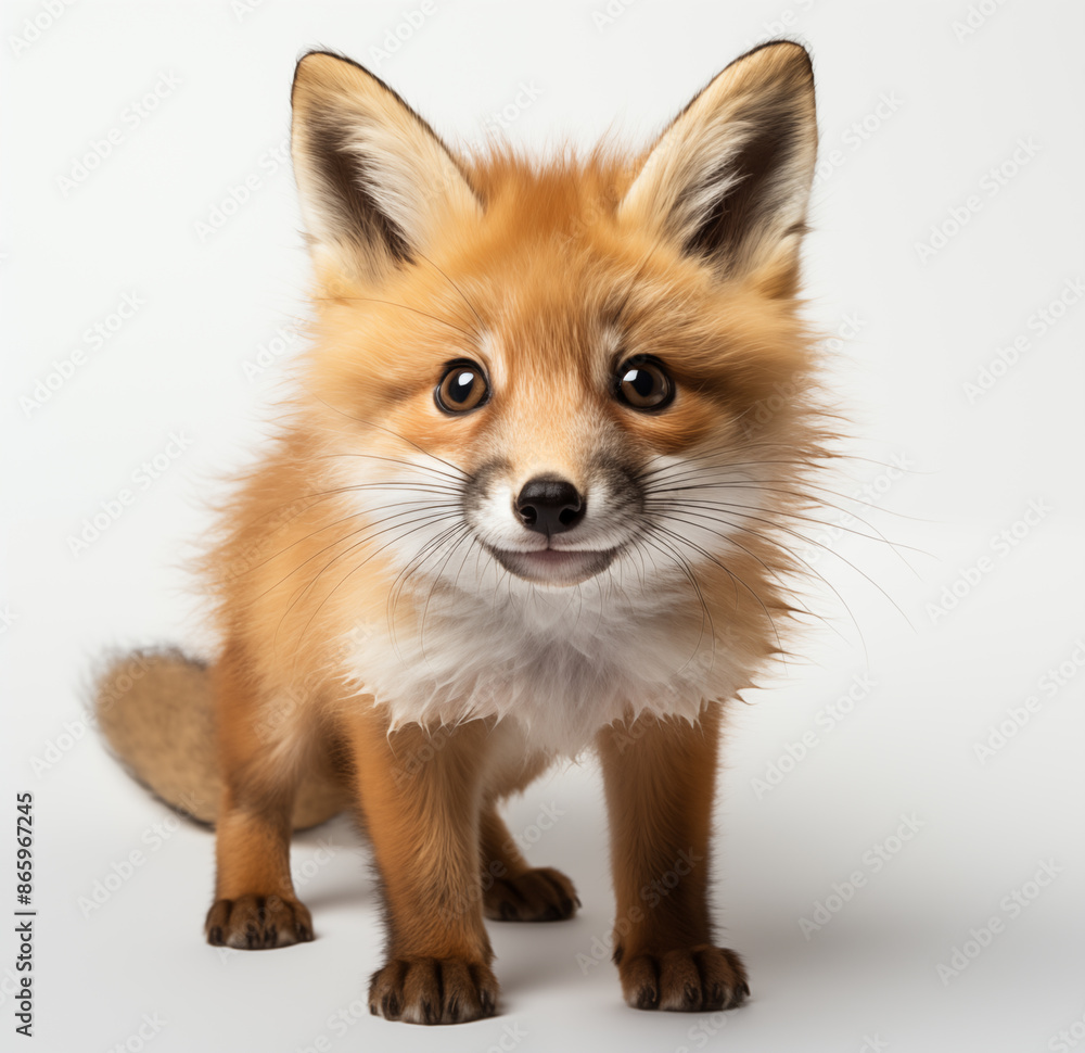 Obraz premium A fox isolated on a white background