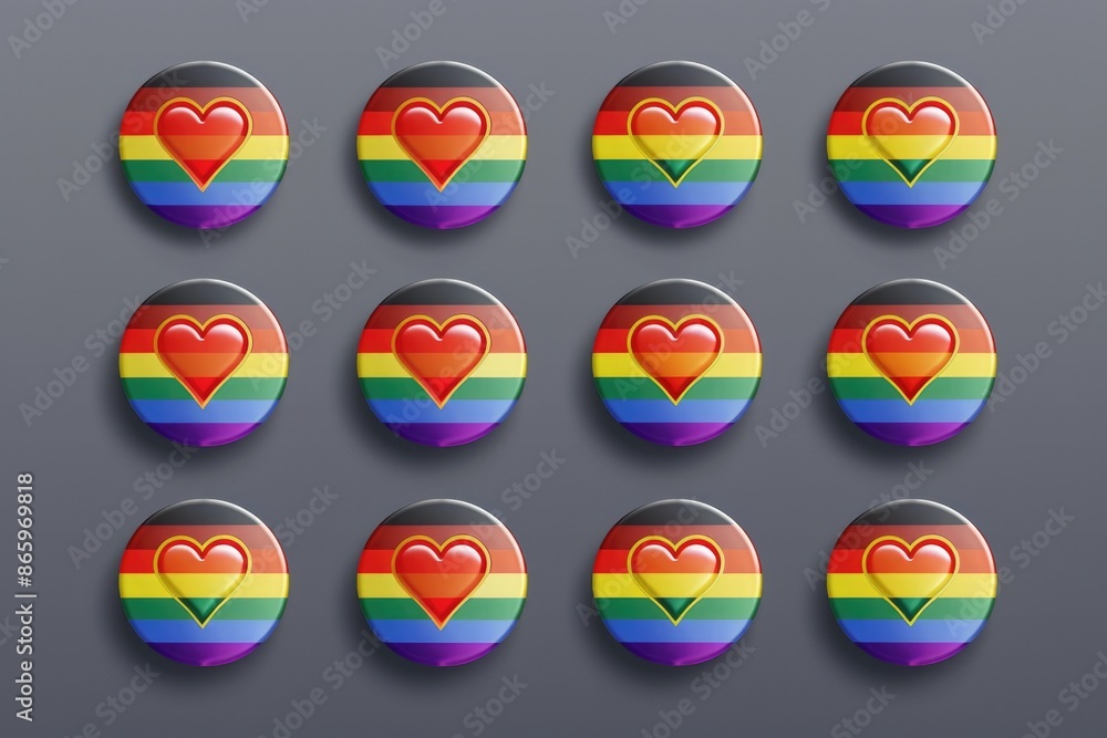 Heart-shaped buttons Heart-shaped buttons